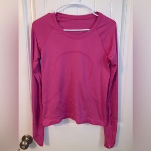 pink lululemon swiftly tech long sleeve